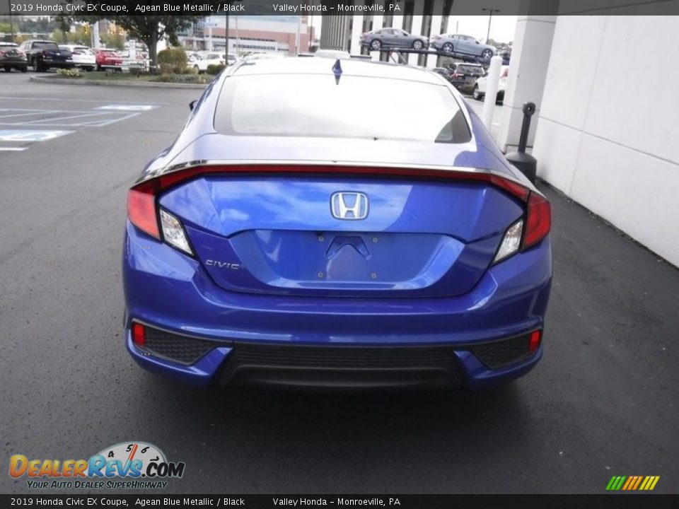 2019 Honda Civic EX Coupe Agean Blue Metallic / Black Photo #8