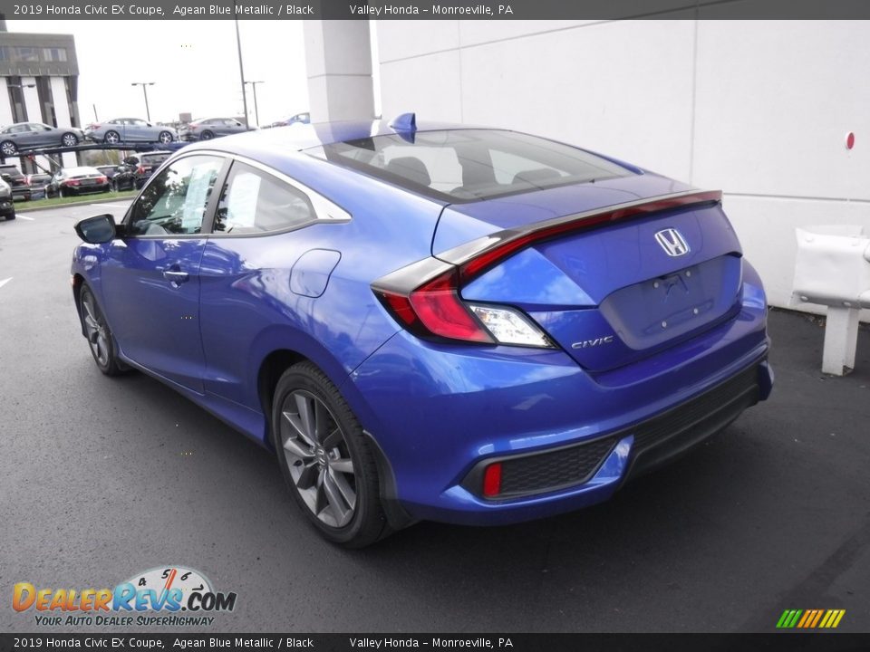 2019 Honda Civic EX Coupe Agean Blue Metallic / Black Photo #9