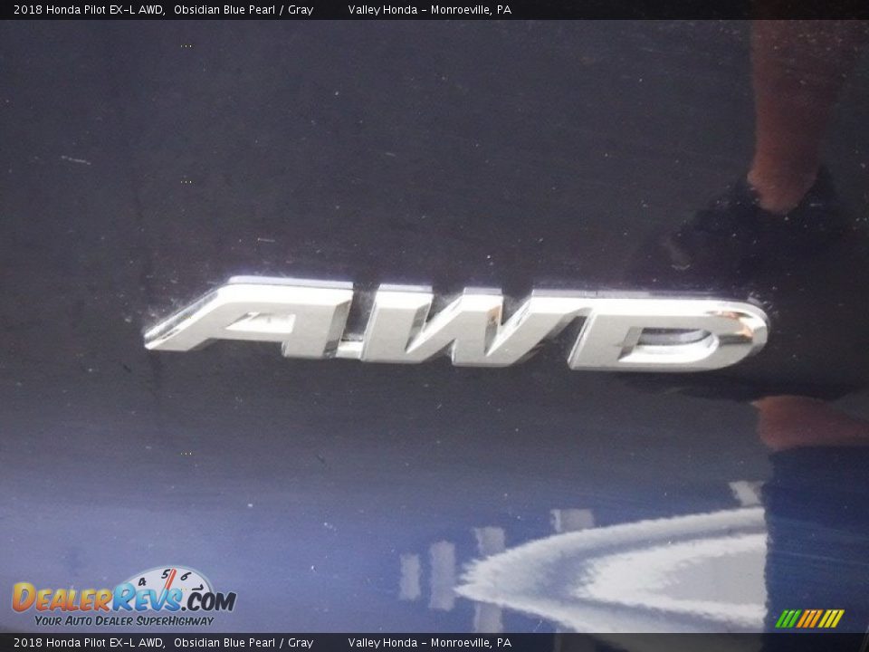 2018 Honda Pilot EX-L AWD Obsidian Blue Pearl / Gray Photo #6