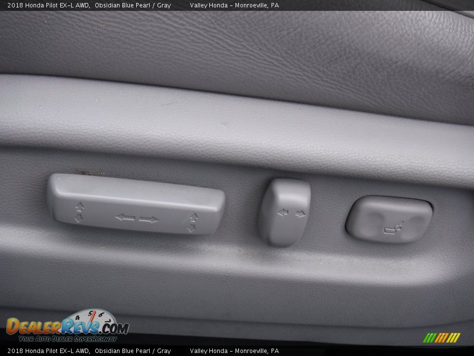 2018 Honda Pilot EX-L AWD Obsidian Blue Pearl / Gray Photo #15