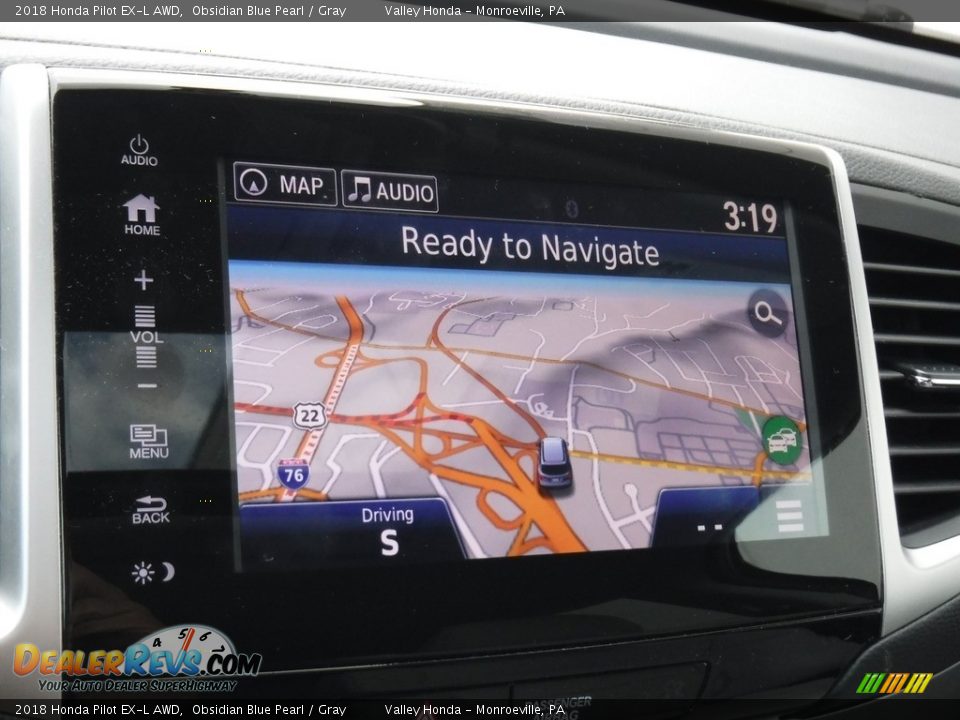 2018 Honda Pilot EX-L AWD Obsidian Blue Pearl / Gray Photo #18