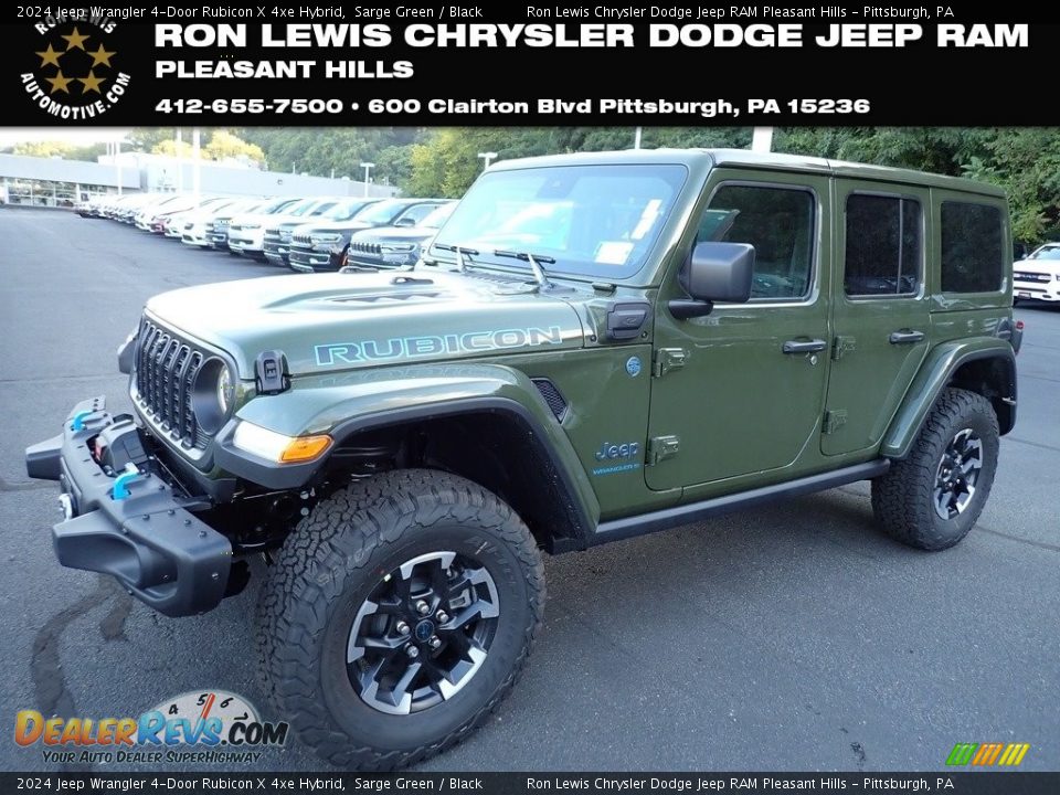 2024 Jeep Wrangler 4-Door Rubicon X 4xe Hybrid Sarge Green / Black Photo #1