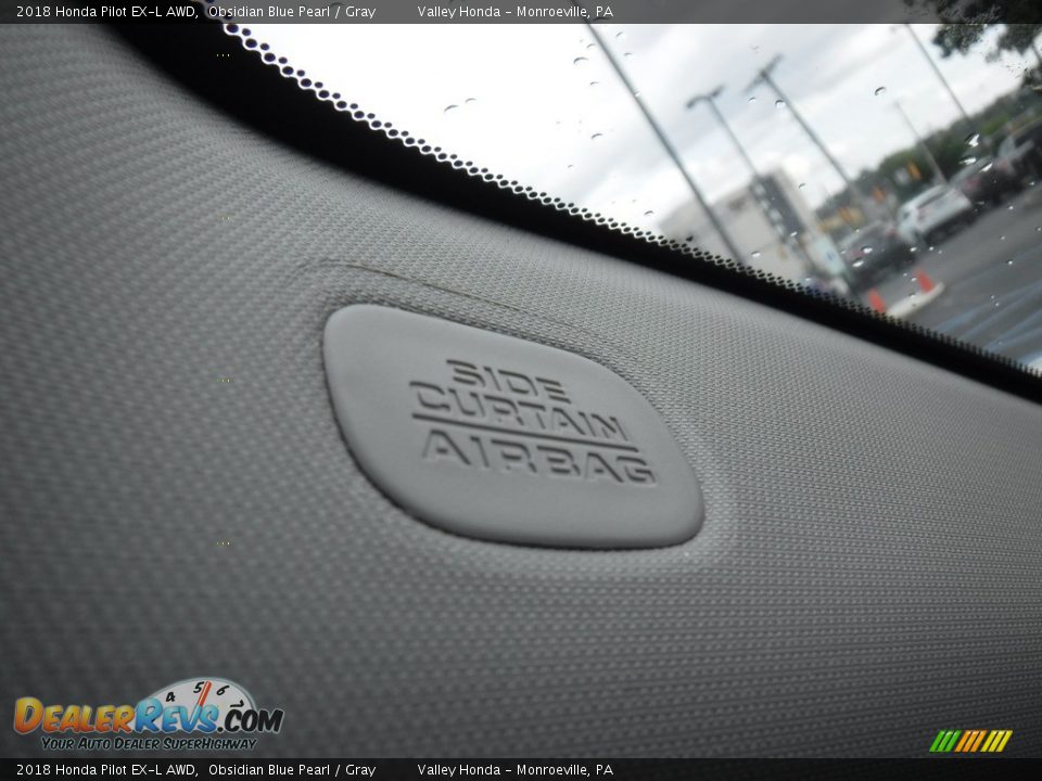 2018 Honda Pilot EX-L AWD Obsidian Blue Pearl / Gray Photo #23