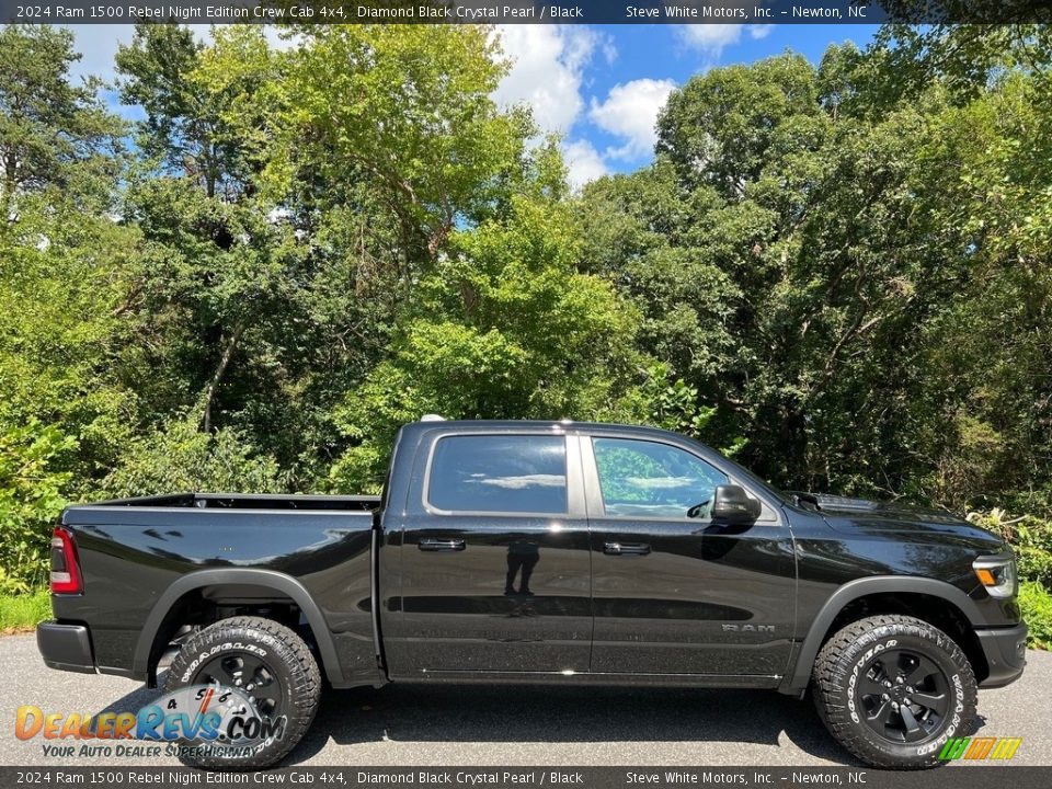 2024 Ram 1500 Rebel Night Edition Crew Cab 4x4 Diamond Black Crystal Pearl / Black Photo #5