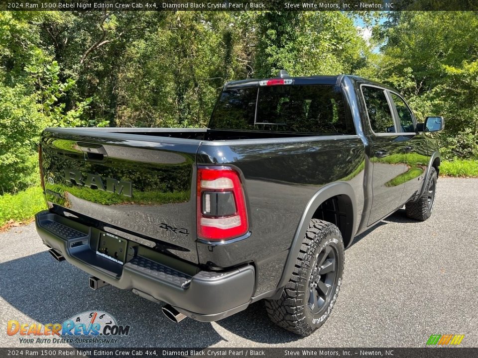 2024 Ram 1500 Rebel Night Edition Crew Cab 4x4 Diamond Black Crystal Pearl / Black Photo #6