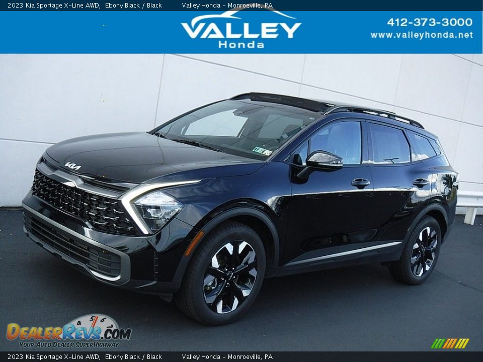 2023 Kia Sportage X-Line AWD Ebony Black / Black Photo #1