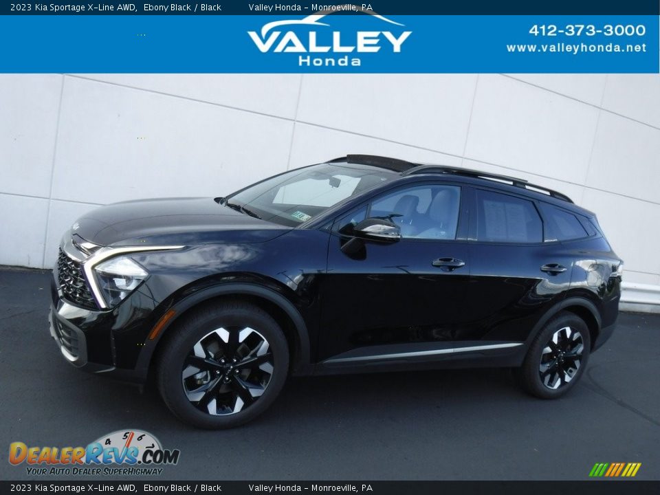 2023 Kia Sportage X-Line AWD Ebony Black / Black Photo #2