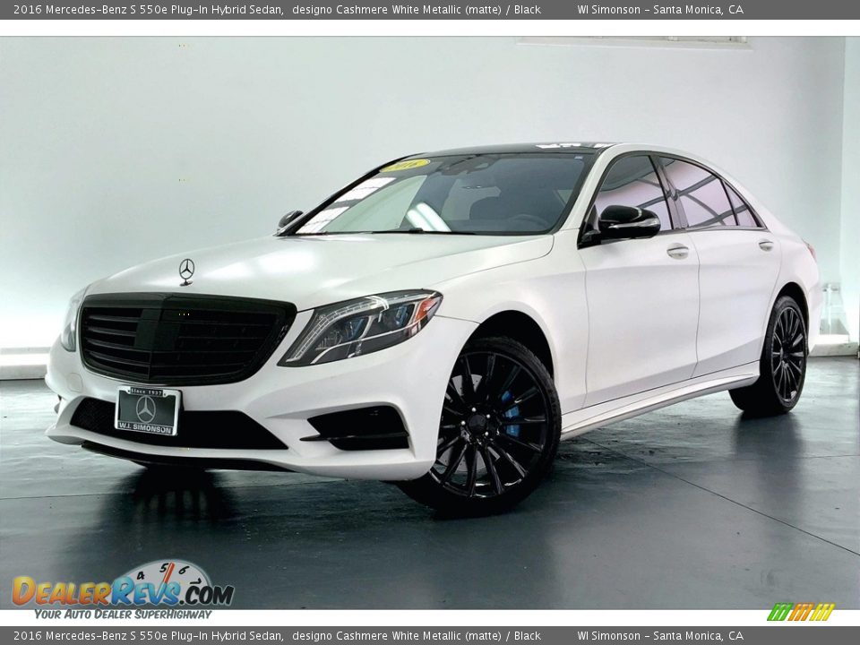 2016 Mercedes-Benz S 550e Plug-In Hybrid Sedan designo Cashmere White Metallic (matte) / Black Photo #11