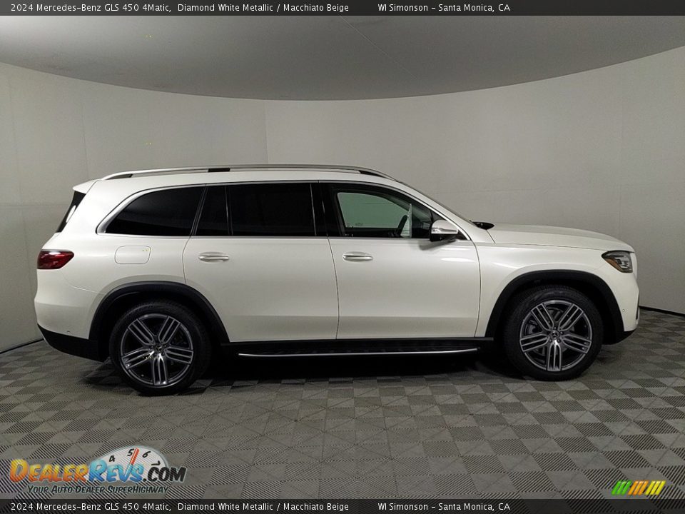 2024 Mercedes-Benz GLS 450 4Matic Diamond White Metallic / Macchiato Beige Photo #6