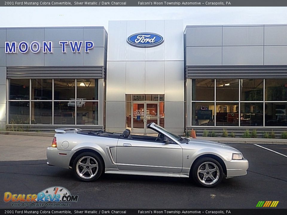 Silver Metallic 2001 Ford Mustang Cobra Convertible Photo #7