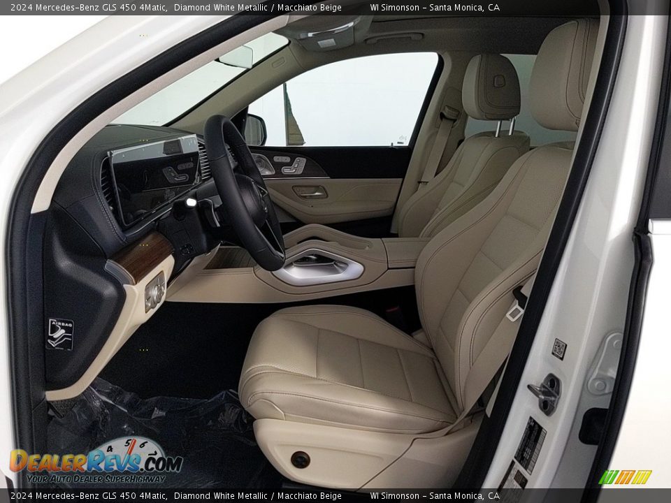 2024 Mercedes-Benz GLS 450 4Matic Diamond White Metallic / Macchiato Beige Photo #10