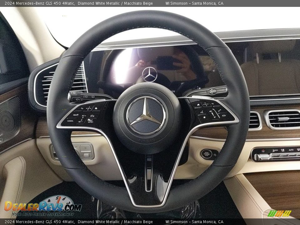 2024 Mercedes-Benz GLS 450 4Matic Diamond White Metallic / Macchiato Beige Photo #11