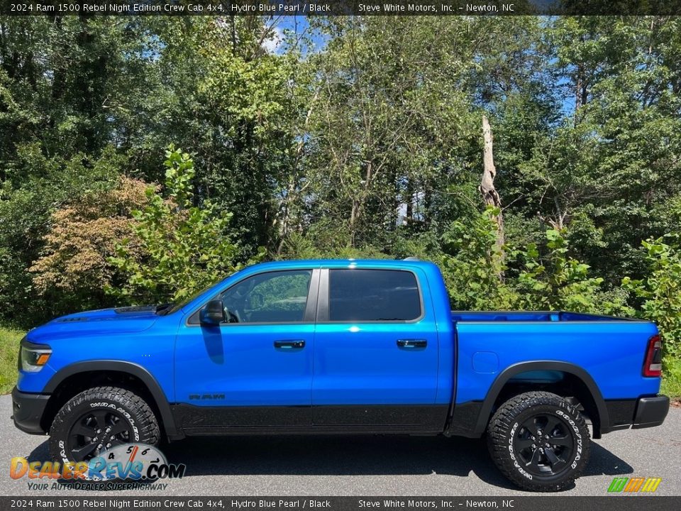 Hydro Blue Pearl 2024 Ram 1500 Rebel Night Edition Crew Cab 4x4 Photo #1