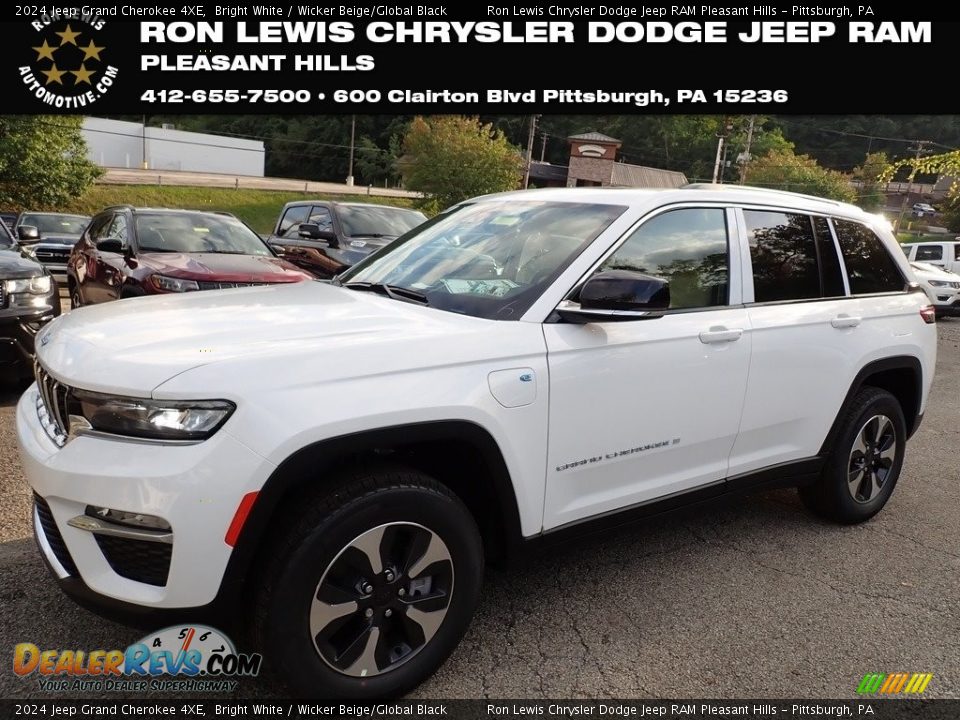 2024 Jeep Grand Cherokee 4XE Bright White / Wicker Beige/Global Black Photo #1