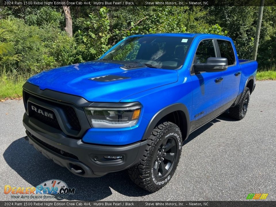 2024 Ram 1500 Rebel Night Edition Crew Cab 4x4 Hydro Blue Pearl / Black Photo #2