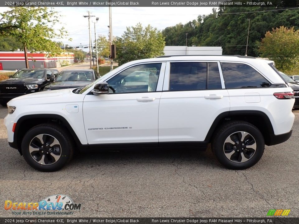 2024 Jeep Grand Cherokee 4XE Bright White / Wicker Beige/Global Black Photo #2