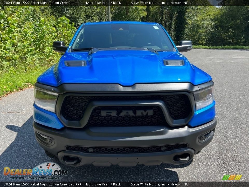 2024 Ram 1500 Rebel Night Edition Crew Cab 4x4 Hydro Blue Pearl / Black Photo #3