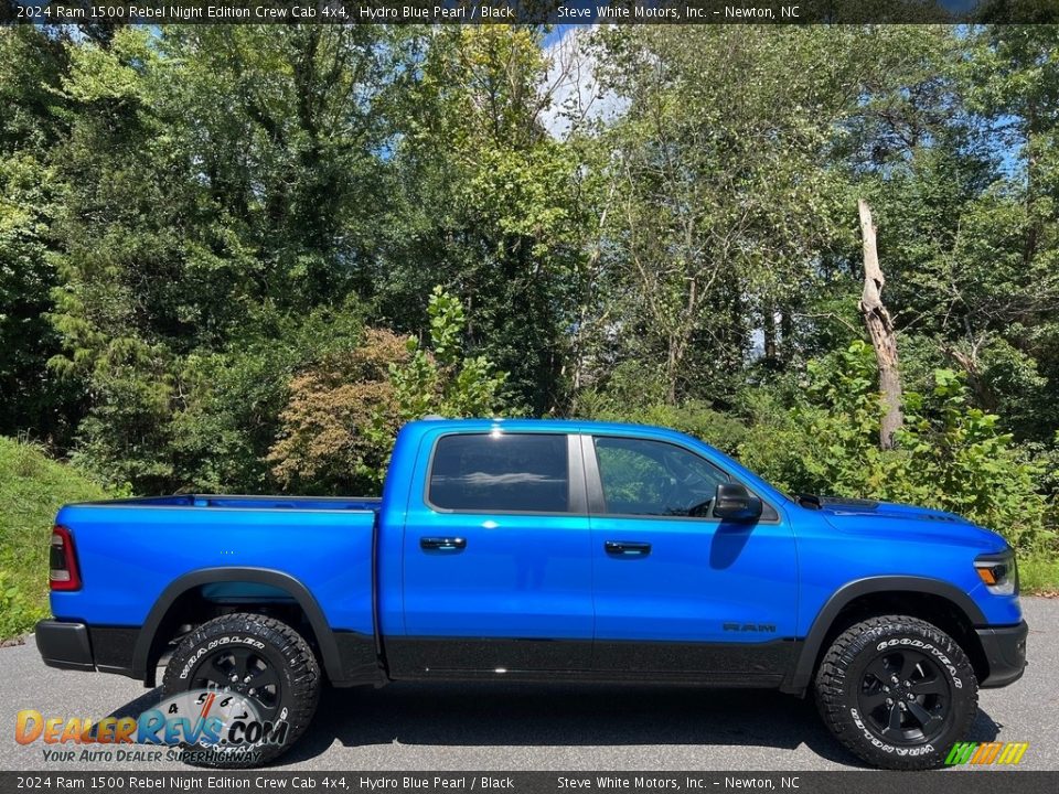 2024 Ram 1500 Rebel Night Edition Crew Cab 4x4 Hydro Blue Pearl / Black Photo #5