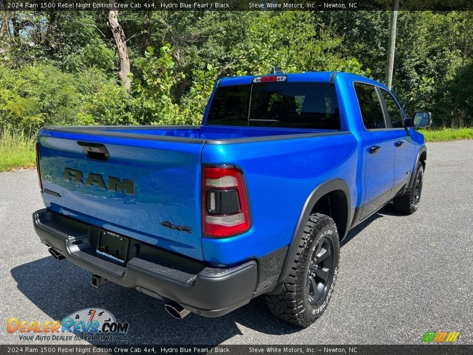 2024 Ram 1500 Rebel Night Edition Crew Cab 4x4 Hydro Blue Pearl / Black Photo #6