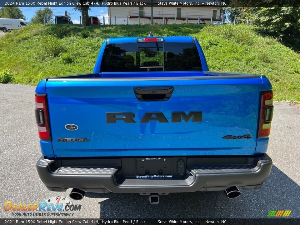 2024 Ram 1500 Rebel Night Edition Crew Cab 4x4 Hydro Blue Pearl / Black Photo #7