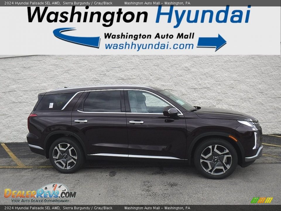 2024 Hyundai Palisade SEL AWD Sierra Burgundy / Gray/Black Photo #2