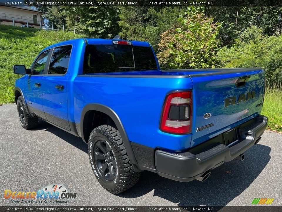 2024 Ram 1500 Rebel Night Edition Crew Cab 4x4 Hydro Blue Pearl / Black Photo #8