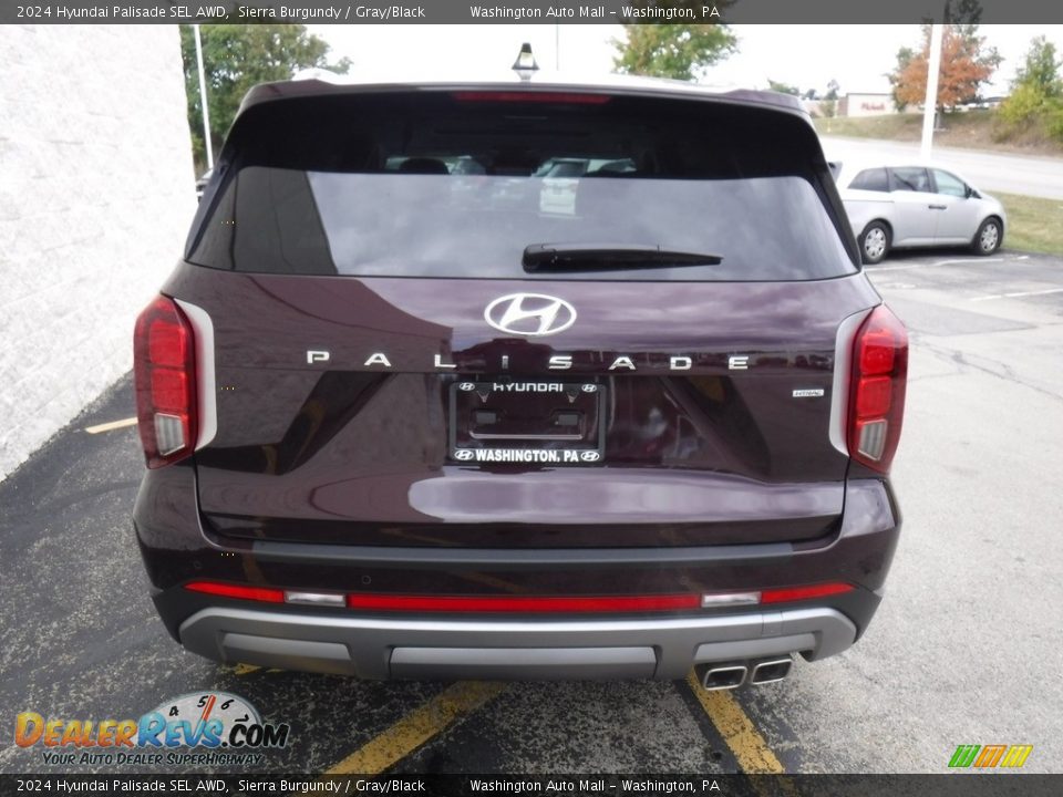 2024 Hyundai Palisade SEL AWD Sierra Burgundy / Gray/Black Photo #7