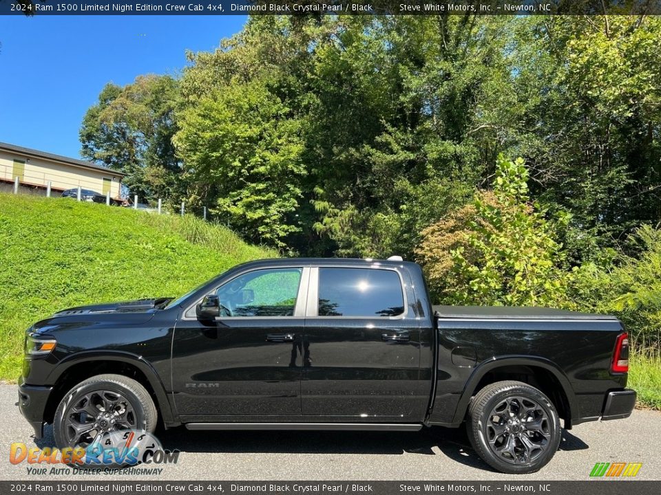 Diamond Black Crystal Pearl 2024 Ram 1500 Limited Night Edition Crew Cab 4x4 Photo #1