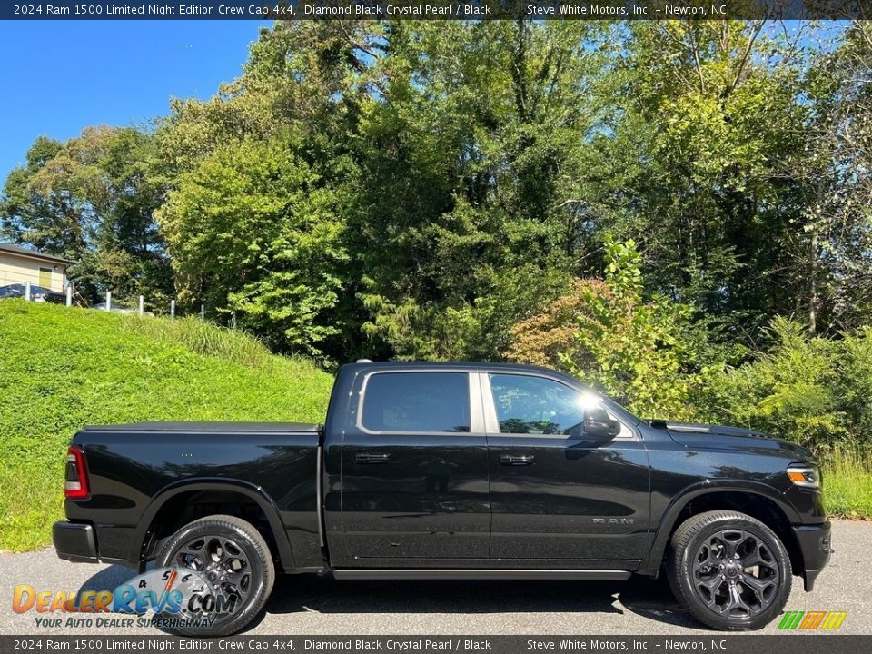 Diamond Black Crystal Pearl 2024 Ram 1500 Limited Night Edition Crew Cab 4x4 Photo #5