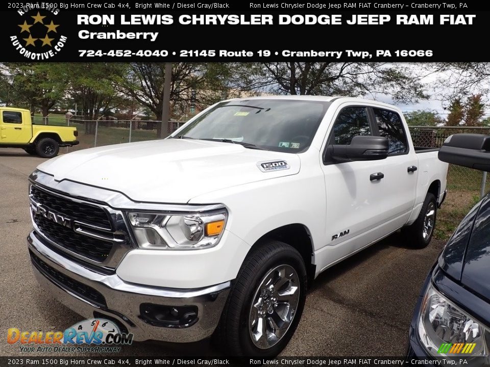 2023 Ram 1500 Big Horn Crew Cab 4x4 Bright White / Diesel Gray/Black Photo #1