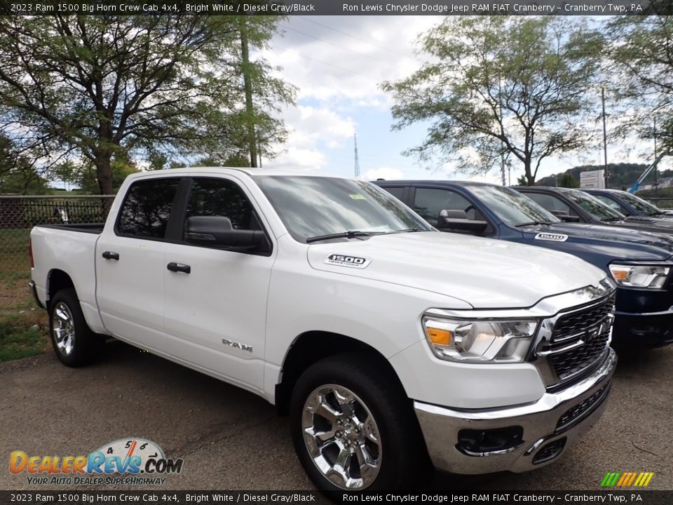 2023 Ram 1500 Big Horn Crew Cab 4x4 Bright White / Diesel Gray/Black Photo #2