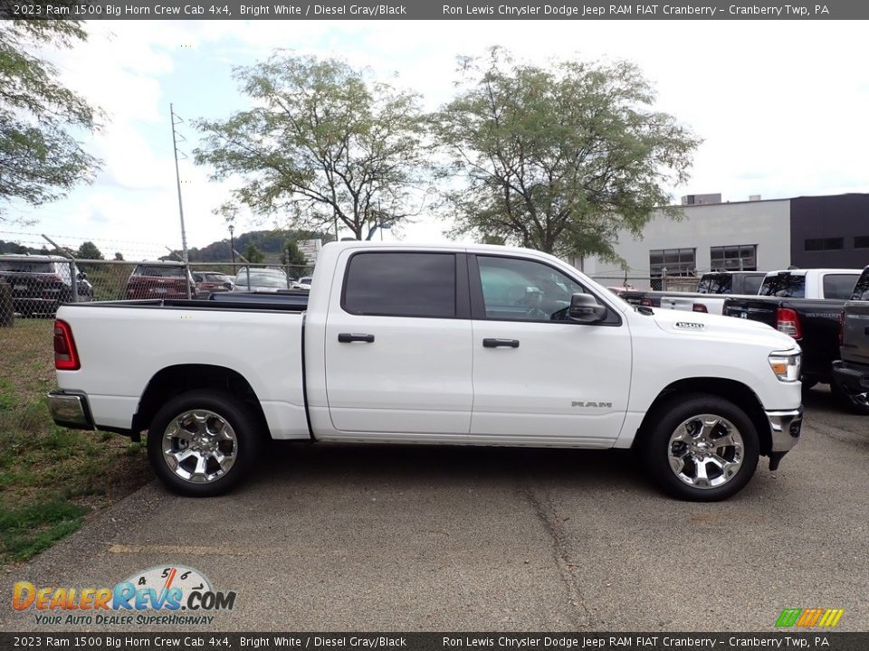 2023 Ram 1500 Big Horn Crew Cab 4x4 Bright White / Diesel Gray/Black Photo #3