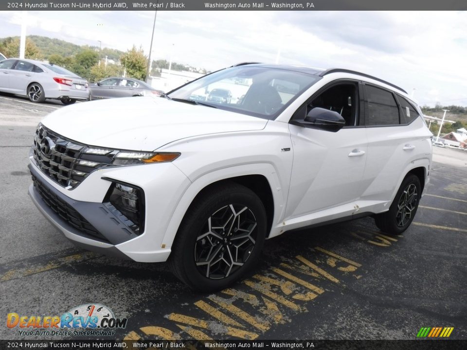 White Pearl 2024 Hyundai Tucson N-Line Hybrid AWD Photo #7