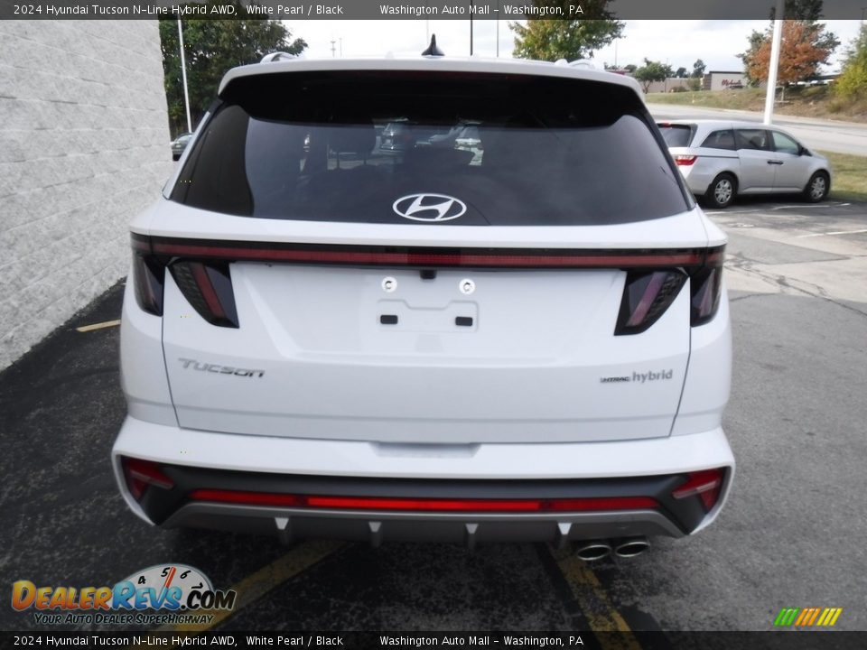 2024 Hyundai Tucson N-Line Hybrid AWD White Pearl / Black Photo #8