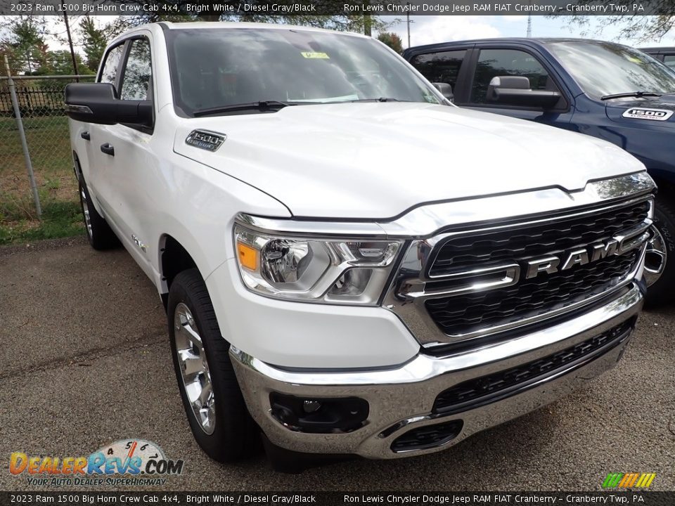 2023 Ram 1500 Big Horn Crew Cab 4x4 Bright White / Diesel Gray/Black Photo #11