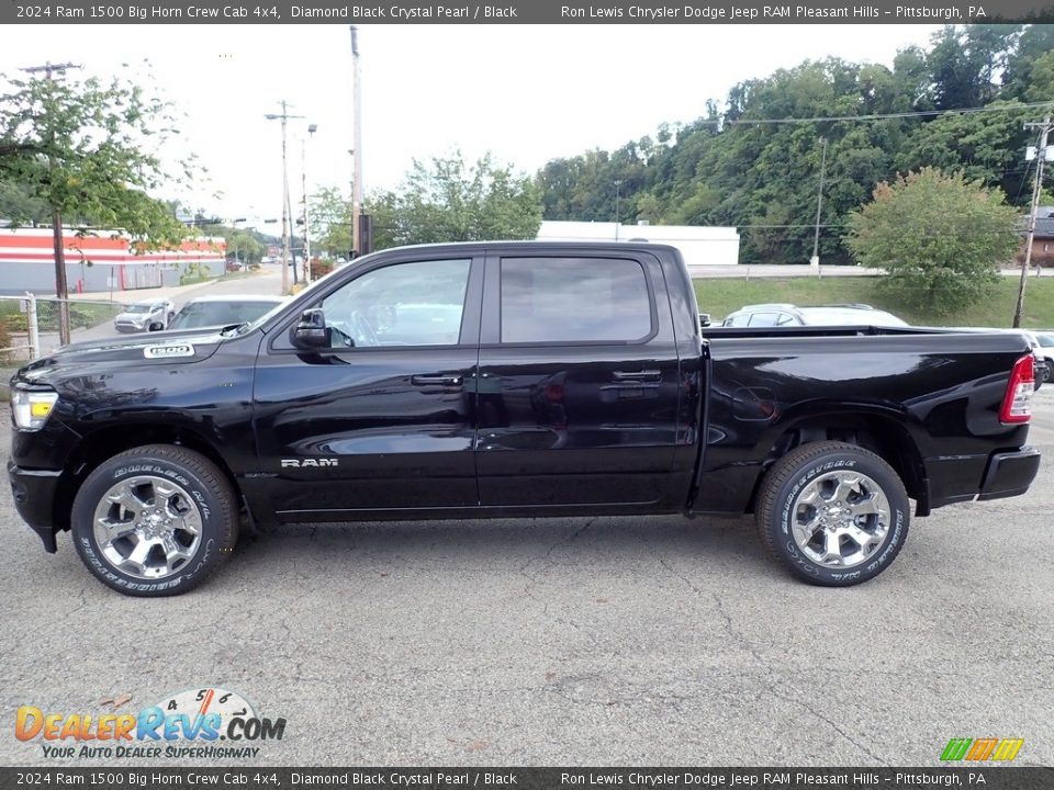 2024 Ram 1500 Big Horn Crew Cab 4x4 Diamond Black Crystal Pearl / Black Photo #2