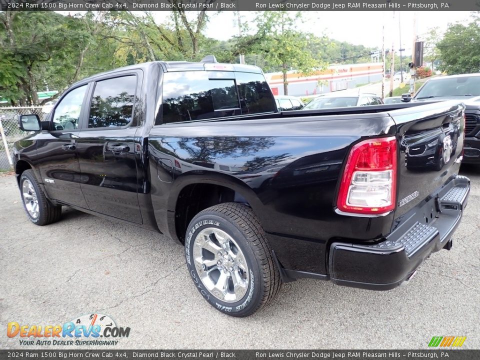 2024 Ram 1500 Big Horn Crew Cab 4x4 Diamond Black Crystal Pearl / Black Photo #3