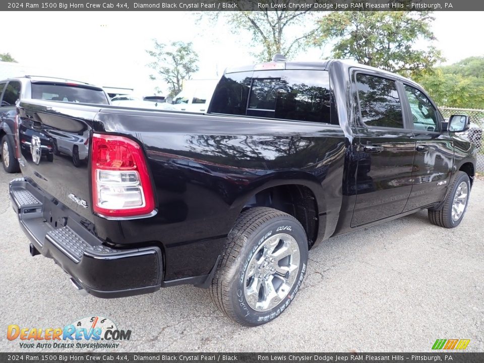 2024 Ram 1500 Big Horn Crew Cab 4x4 Diamond Black Crystal Pearl / Black Photo #7