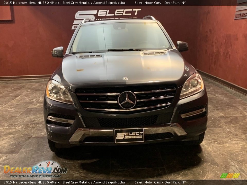 2015 Mercedes-Benz ML 350 4Matic Steel Grey Metallic / Almond Beige/Mocha Photo #2