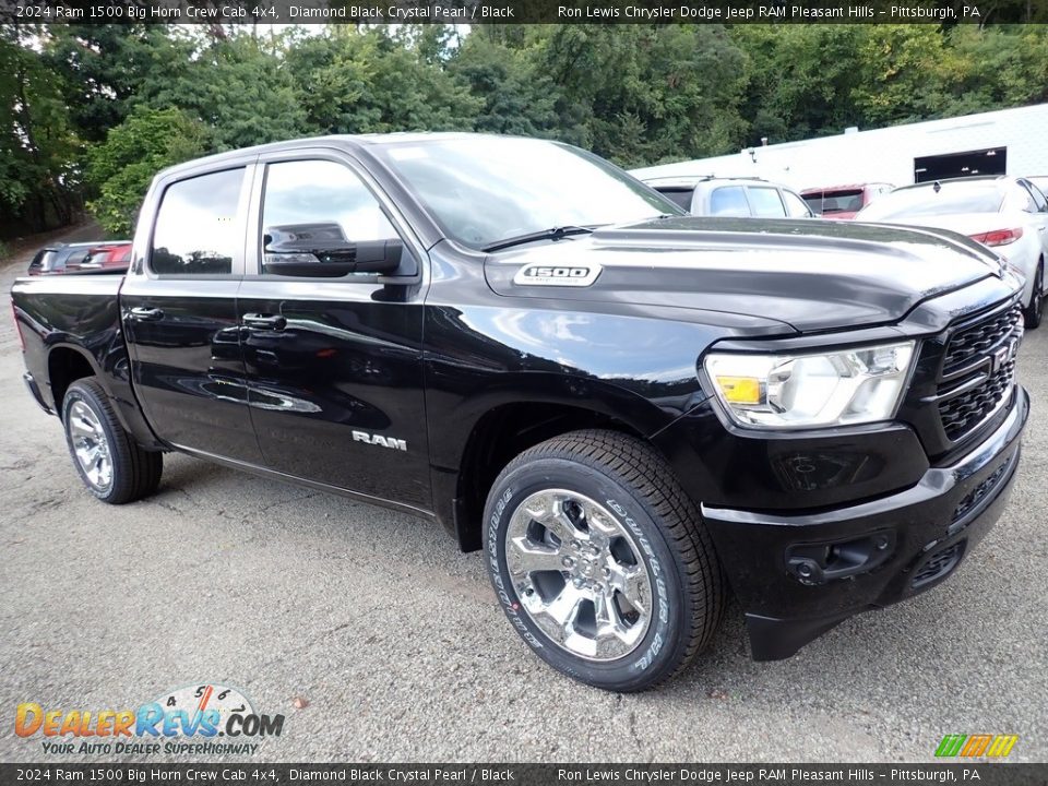 2024 Ram 1500 Big Horn Crew Cab 4x4 Diamond Black Crystal Pearl / Black Photo #8