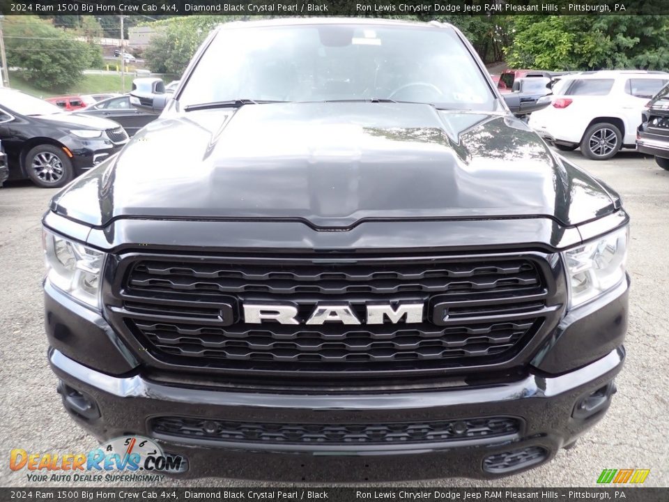 2024 Ram 1500 Big Horn Crew Cab 4x4 Diamond Black Crystal Pearl / Black Photo #10