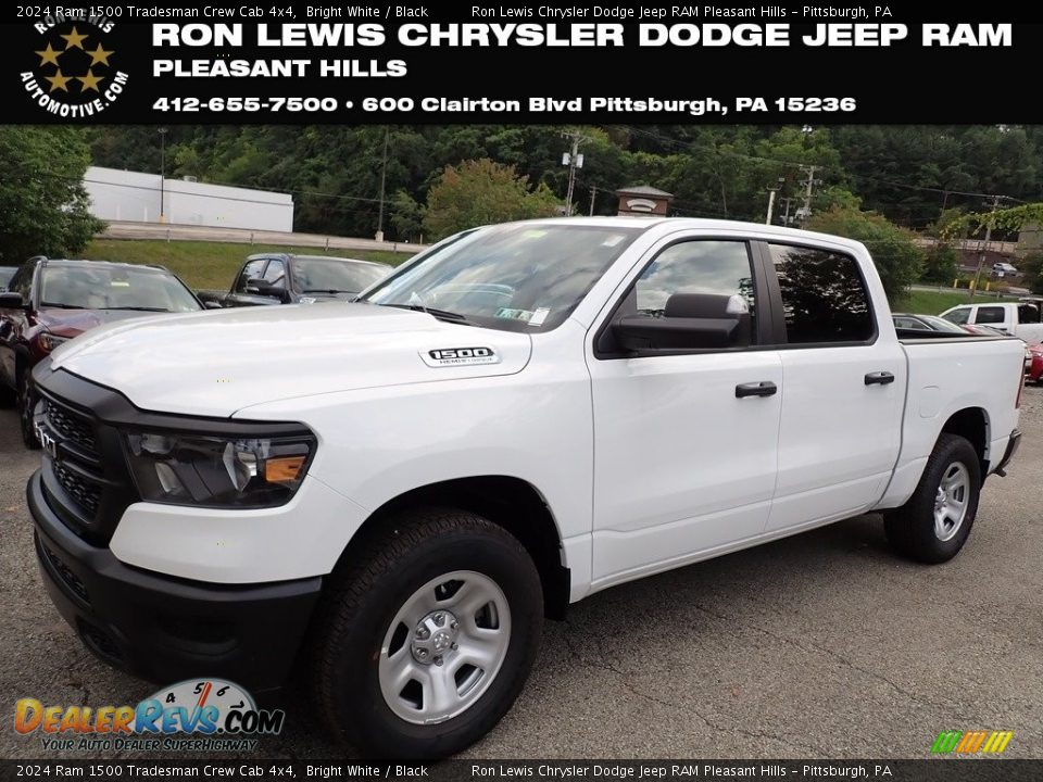 2024 Ram 1500 Tradesman Crew Cab 4x4 Bright White / Black Photo #1