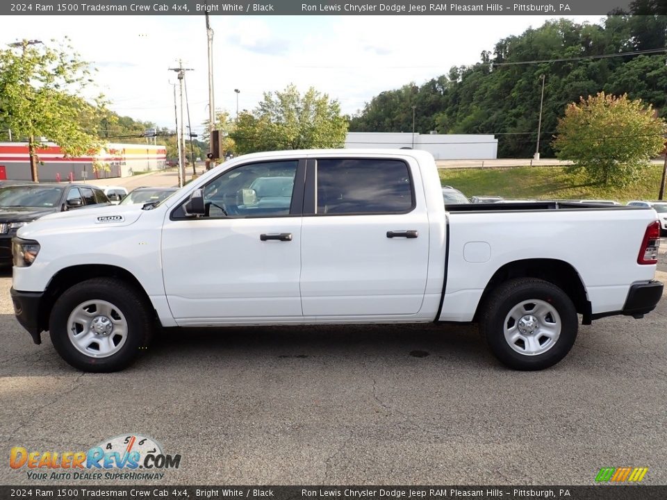 2024 Ram 1500 Tradesman Crew Cab 4x4 Bright White / Black Photo #2