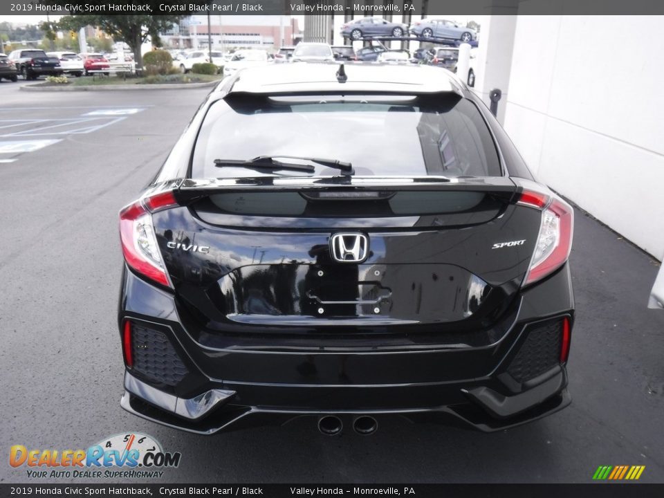 2019 Honda Civic Sport Hatchback Crystal Black Pearl / Black Photo #9