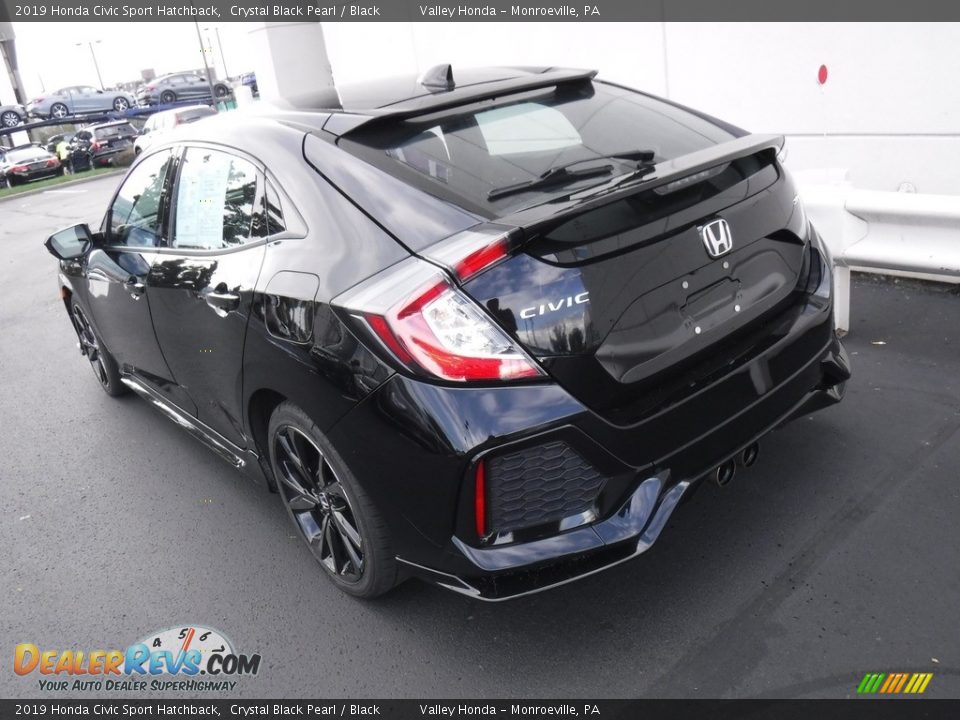 2019 Honda Civic Sport Hatchback Crystal Black Pearl / Black Photo #10