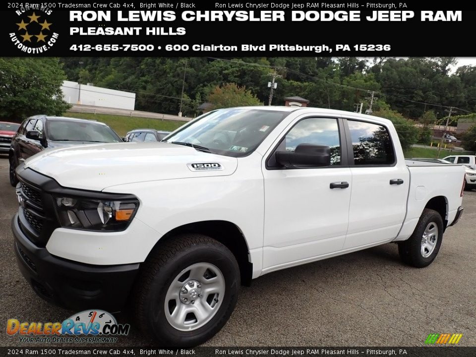 2024 Ram 1500 Tradesman Crew Cab 4x4 Bright White / Black Photo #1