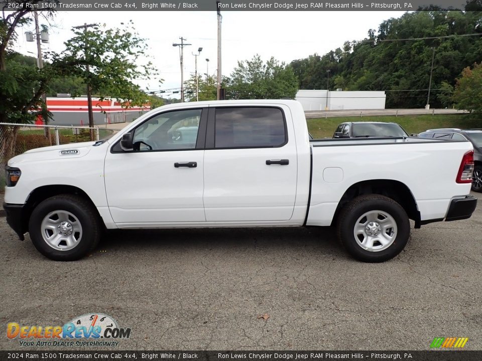 2024 Ram 1500 Tradesman Crew Cab 4x4 Bright White / Black Photo #2