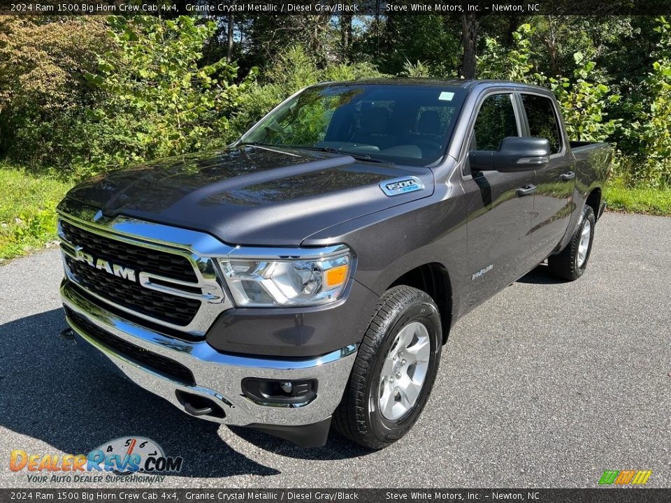 2024 Ram 1500 Big Horn Crew Cab 4x4 Granite Crystal Metallic / Diesel Gray/Black Photo #2