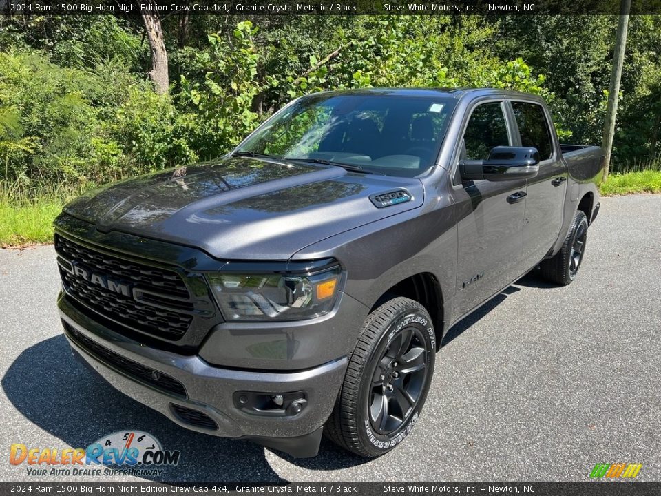 2024 Ram 1500 Big Horn Night Edition Crew Cab 4x4 Granite Crystal Metallic / Black Photo #2