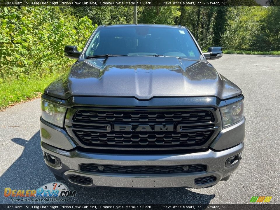 2024 Ram 1500 Big Horn Night Edition Crew Cab 4x4 Granite Crystal Metallic / Black Photo #3